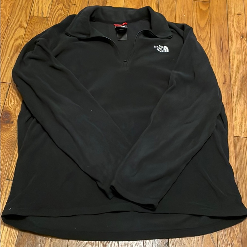 The North Face mens black fleece pullover size L